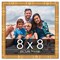 8x8 Bamboo Picture Frame with UV-Resistant Acrylic & Acid Free Backing, Available in 4 Finishes - Brown, Black, Gold, and Natural
